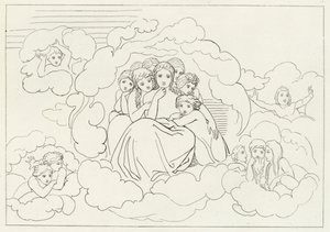 Niebiańskie Meteory, Raj, Canto 30 (Grawerowanie) autorstwa John (after) Flaxman