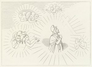 Niebiańskie wspaniałości, Raj, Canto 20 (grawerowanie) autorstwa John (after) Flaxman