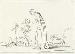 Matylda, czyściec, kanto 28 (rycina) autorstwa John (after) Flaxman