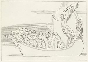 Benedykcja, Czyściec, Canto 2 (rycina) autorstwa John (after) Flaxman