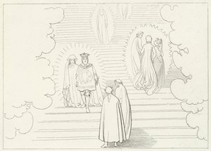 Niebiańskie Schody, Raj, Canto 21 (grawerowanie) autorstwa John (after) Flaxman