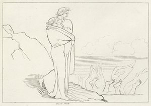 Zatoka Simony, Inferno, Canto 19 (rycina) autorstwa John (after) Flaxman