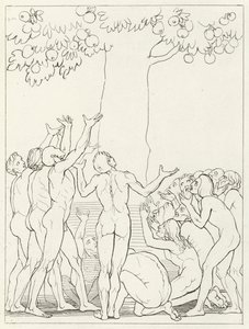 Nieumiarkowany, czyściec, Canto 24 (rycina) autorstwa John (after) Flaxman