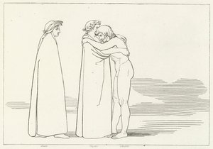 Spotkanie z Sordello, Czyściec, Pieśń 6 (rycina) autorstwa John (after) Flaxman