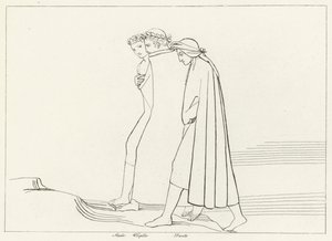 Spotkanie ze Statiusem, czyściec, kanto 21 (rycina) autorstwa John (after) Flaxman
