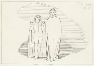 Odrodzenie, Inferno, Canto 34 (rycina) autorstwa John (after) Flaxman