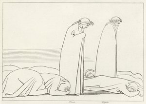 Region Chciwości, Czyściec, Canto 19 (rycina) autorstwa John (after) Flaxman