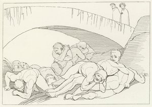 Vale of Disease, Inferno, Canto 29 (rycina) autorstwa John (after) Flaxman