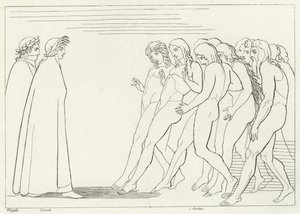Przedsionek czyśćca, czyśćca, kanto 3 (rycina) autorstwa John (after) Flaxman