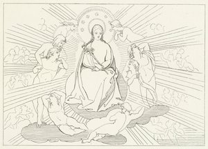 Dziewica Maryja, Raj, Canto 31 (rycina)