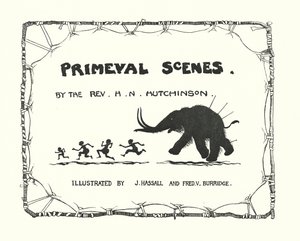 Ilustracja na stronie tytułowej Primeval Scenes (litografia) autorstwa John (after) Hassall
