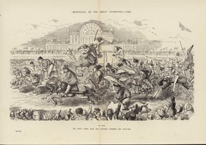 Pomniki Wielkiej Wystawy 1851, The Great Derby Race for osiemnaście pięćdziesiąt jeden (rycina) autorstwa John (after) Leech