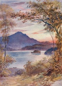 Ben Venue and the Trossachs (kolorowa litografia) autorstwa John (after) MacWhirter