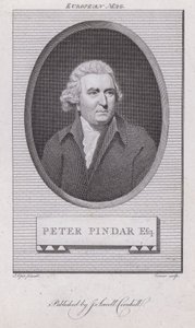 John Wolcot, angielski lekarz i satyryk, który pisał pod pseudonimem Peter Pindar (grafika)