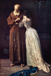 Zakonnik Lawrence i Julia (kolorowa litografia)