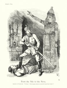 Kreskówka Sir Johna Tenniela: Od Nilu do Newy (rycina) autorstwa John (after) Tenniel