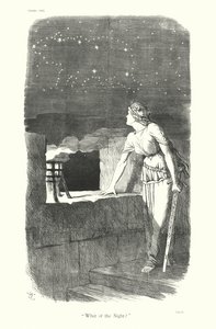 Kreskówka Sir Johna Tenniela: "What of the Night" (rycina) autorstwa John (after) Tenniel