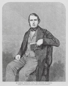 Sir Charles Trevelyan, brytyjski administrator kolonialny (rycina) autorstwa John (after) Watkins