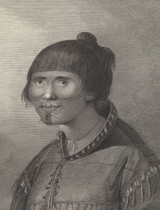 Kobieta z Oonalashki, koniec XVIII wieku (rycina)