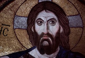 Chrystus Pantokrator, mozaika w klasztorze Dafni lub Dafni (Lista Światowego Dziedzictwa UNESCO)