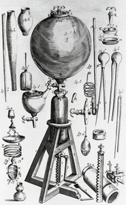 Nowe fizyko-mechaniczne eksperymenty powietrzne, Robert Boyle (1627-1691), grawerowanie autorstwa Walter Charles Mills