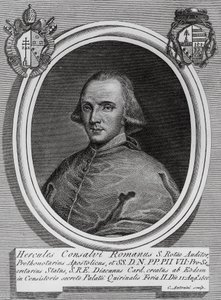 Portret Ercole Consalvi (1757-1824), włoskiego kardynała i polityka, rycina Carlo Antonini autorstwa Walter Charles Mills