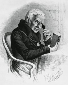 Portret Lorenzo Rondolini (1752-1844), włoskiego lekarza i pisarza, rysunek Antonio Dall