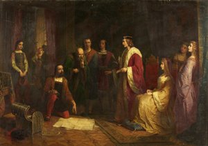 Cabot i jego syn Sebastian na dworze Henryka VII, 1862 r.