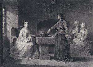 Ilustracja do Pirata autorstwa Sir Waltera Scotta (grafika)