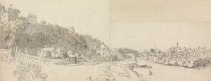 Miasto widziane z brzegu rzeki autorstwa John Alexander Gresse