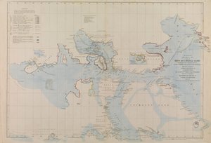 Powiększony plan zatoki Erebus i Terror - Zimowa kwatera sir Johna Franklina