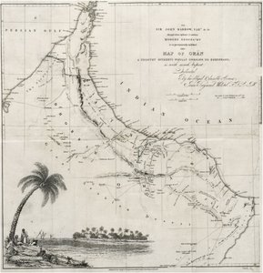 Mapa Omanu autorstwa John Arrowsmith