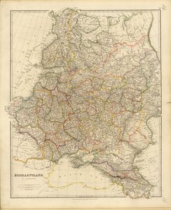 Mapa Rosji i Polski, 1832.