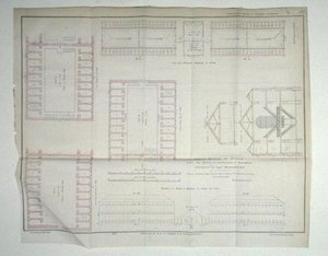 Proponowane budynki dla więźniów w ramach systemu odosobnienia i dyscypliny, które zapewnia kapitan Maconochie, R.N.