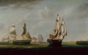 Dwa angielskie brygady Collier z Whitby z inną żeglugą poza nią (olej na płótnie) autorstwa John Askew
