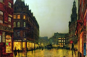 Boar Lane, Leeds autorstwa John Atkinson Grimshaw