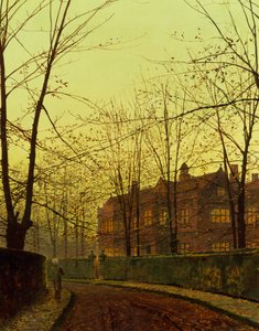 Złota Jesień (olej na płótnie) autorstwa John Atkinson Grimshaw