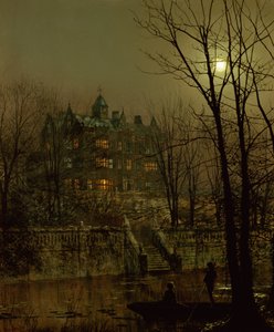 Stara Hala w Knostropie, Leeds autorstwa John Atkinson Grimshaw