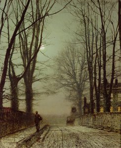 Putney Park Lane autorstwa John Atkinson Grimshaw