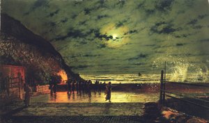 Rozbłysk Portowy, 1879 autorstwa John Atkinson Grimshaw