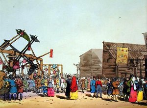 Katcheli, sztychowana przez artystę, wydana 1804 (kolor lito) autorstwa John Augustus Atkinson