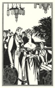 Ilustracja do Don Juana autorstwa Lorda Byrona: Juan został przyjęty do najlepszego towarzystwa (lito)