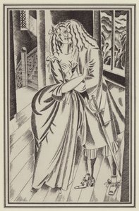 Ilustracja do Moll Flanders autorstwa Daniela Defoe (lito)