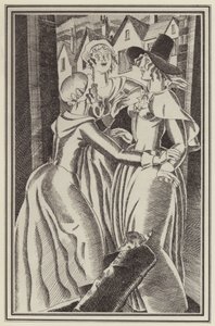 Ilustracja do Moll Flanders autorstwa Daniela Defoe (lito)