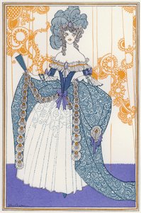 Ilustracja do „Rogues In Porcelain”, Miscellany XVIII-wiecznych wierszy (litografia kolorowa)