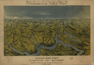 Widok z lotu ptaka na Kentucky i Tennessee pokazujący Kair i część południowych stanów. LOC 99447069