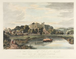 Ten widok zamku Arundel, 1819. autorstwa John Baily