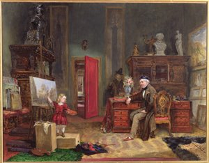David Roberts (1796-1864) i jego wnuczka w swoim studio, ok. 1866 r.