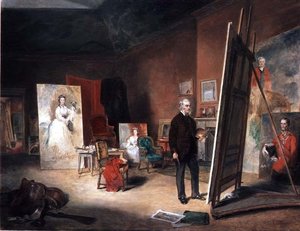 Portret Sir Francisa Granta w sztalugach