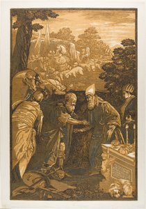 Melchizedech Błogosławieństwo Abrahama, z Opera Selectoria autorstwa John Baptist Jackson